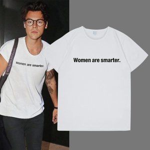 Harry Styles White T-shirt Women Are Smarter